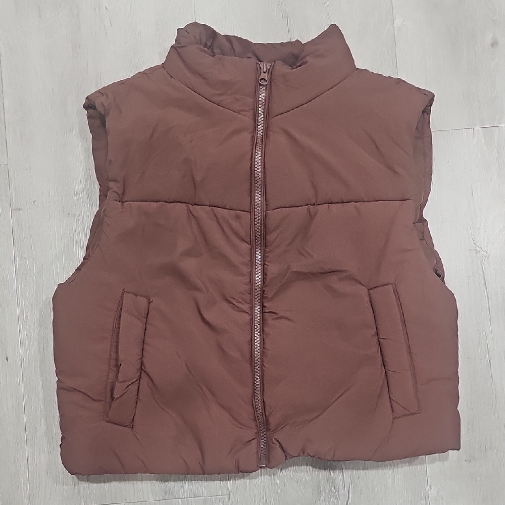 Forever 21 Chocolate Brown Quilted Vest